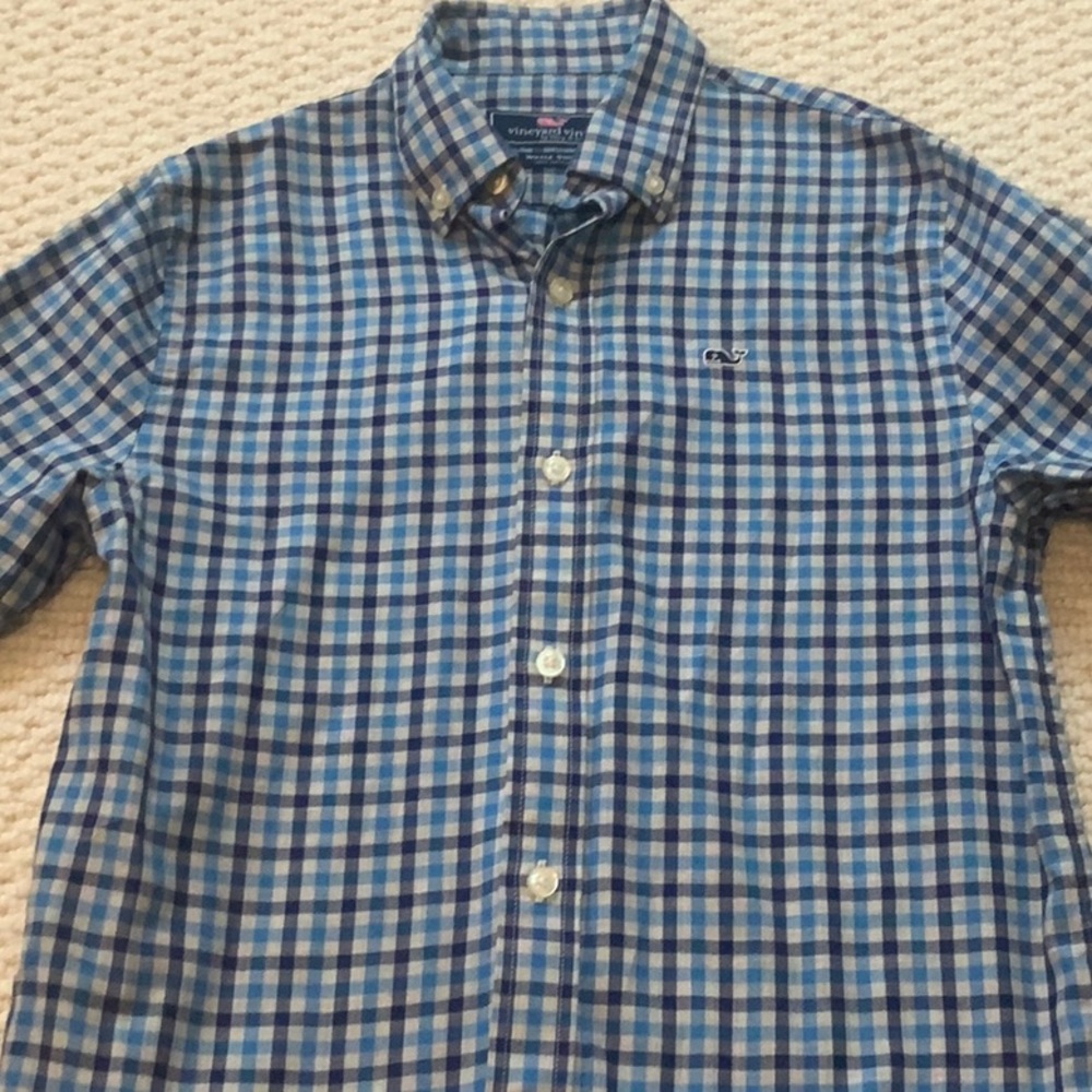 Boys Vineyard Vines Whale Shirt button down dress shirt